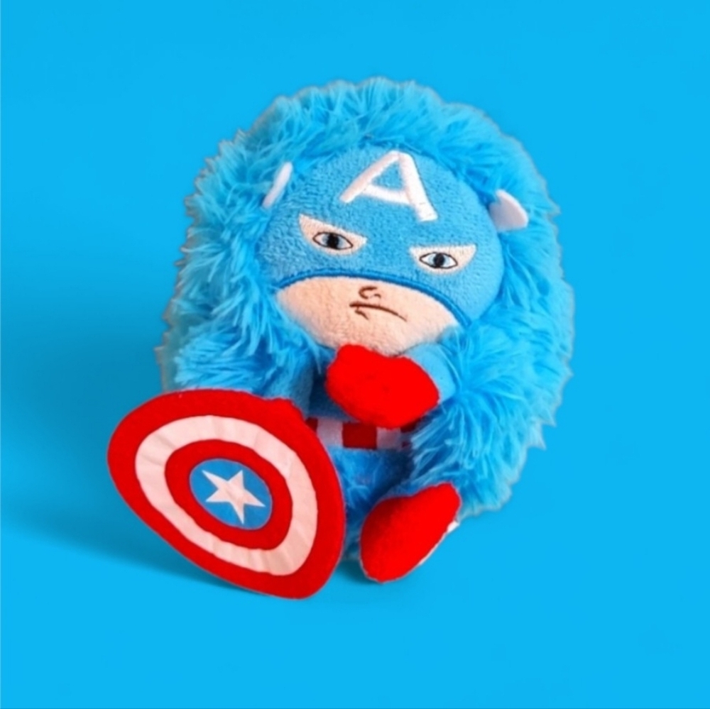 Vintage Marvel Captain America Hideaway Pets Plush 5"